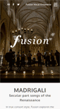 Mobile Screenshot of fusionvocalensemble.org